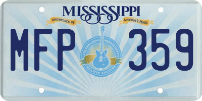 MS license plate MFP359