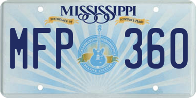 MS license plate MFP360