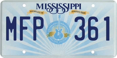 MS license plate MFP361