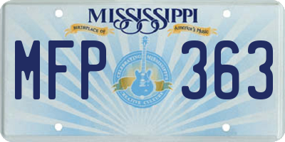 MS license plate MFP363