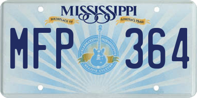 MS license plate MFP364