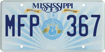 MS license plate MFP367