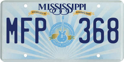 MS license plate MFP368