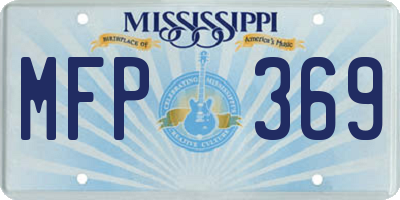 MS license plate MFP369