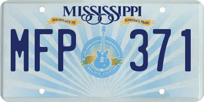 MS license plate MFP371