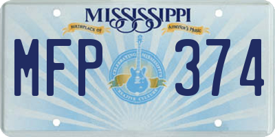 MS license plate MFP374