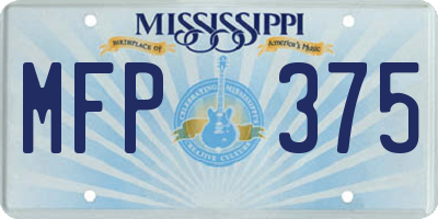 MS license plate MFP375
