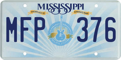 MS license plate MFP376