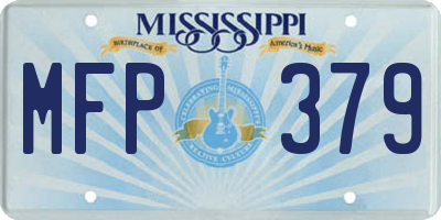 MS license plate MFP379