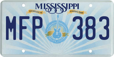 MS license plate MFP383