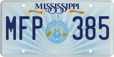 MS license plate MFP385