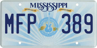 MS license plate MFP389