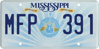 MS license plate MFP391