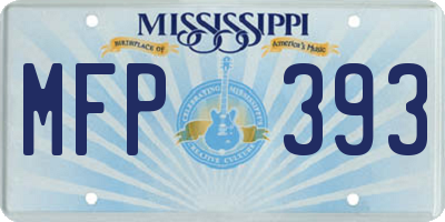 MS license plate MFP393