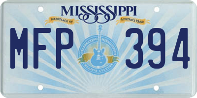MS license plate MFP394