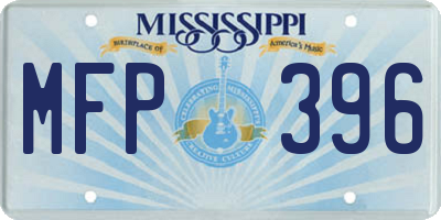 MS license plate MFP396