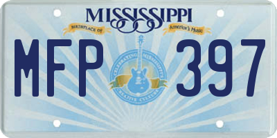 MS license plate MFP397