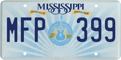 MS license plate MFP399
