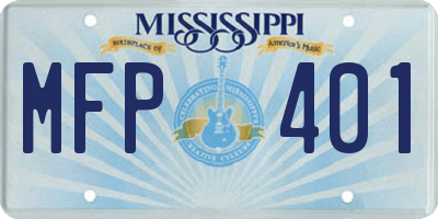 MS license plate MFP401
