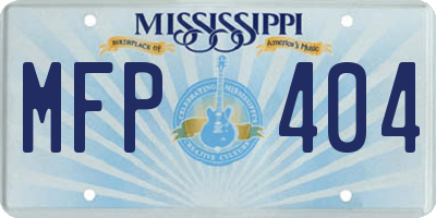 MS license plate MFP404