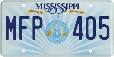 MS license plate MFP405