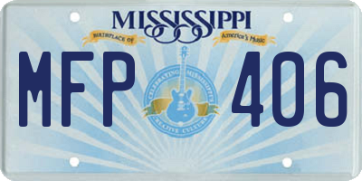 MS license plate MFP406