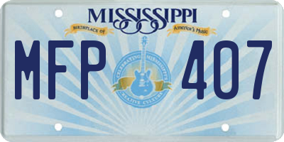 MS license plate MFP407