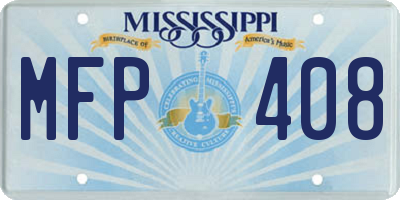 MS license plate MFP408