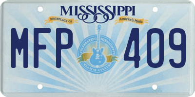 MS license plate MFP409