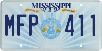 MS license plate MFP411