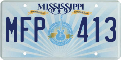 MS license plate MFP413