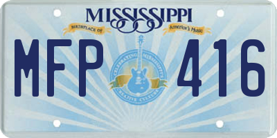 MS license plate MFP416
