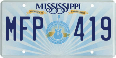 MS license plate MFP419