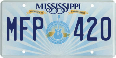 MS license plate MFP420