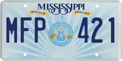 MS license plate MFP421
