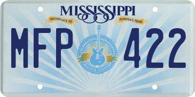MS license plate MFP422