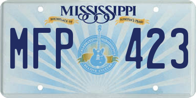 MS license plate MFP423