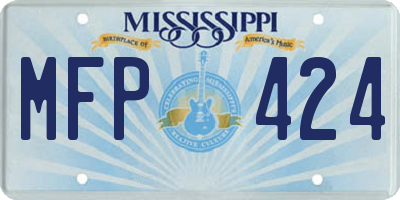 MS license plate MFP424