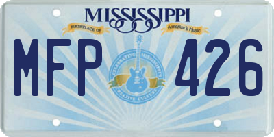 MS license plate MFP426