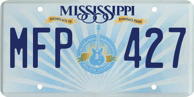 MS license plate MFP427