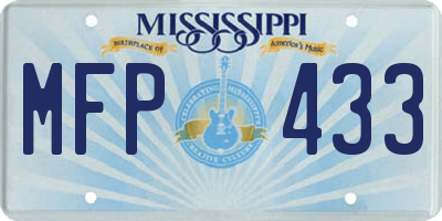 MS license plate MFP433