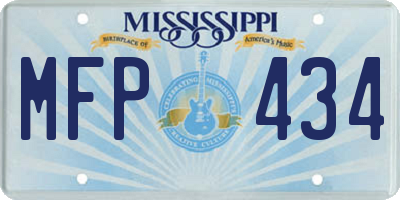 MS license plate MFP434