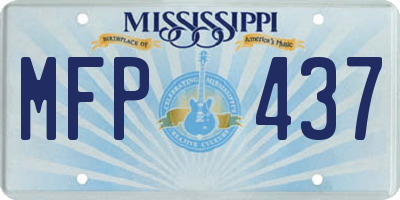 MS license plate MFP437