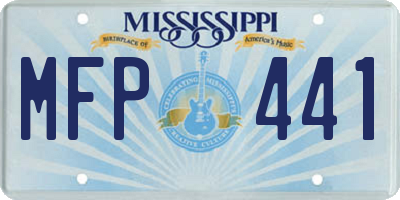 MS license plate MFP441