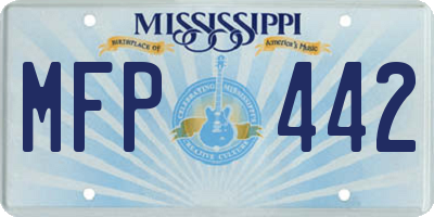 MS license plate MFP442