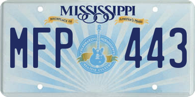MS license plate MFP443