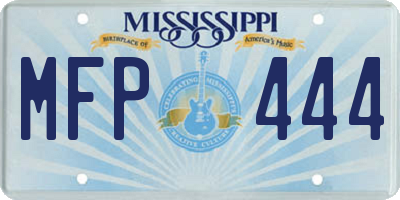MS license plate MFP444