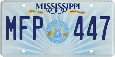 MS license plate MFP447