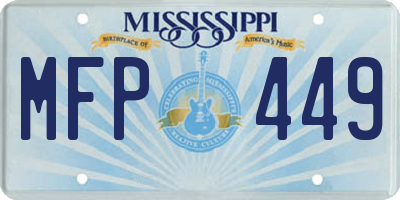 MS license plate MFP449