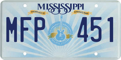 MS license plate MFP451
